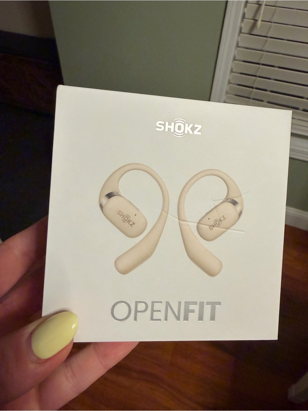 Shokz OpenFit On-Ear Headphones in Beige